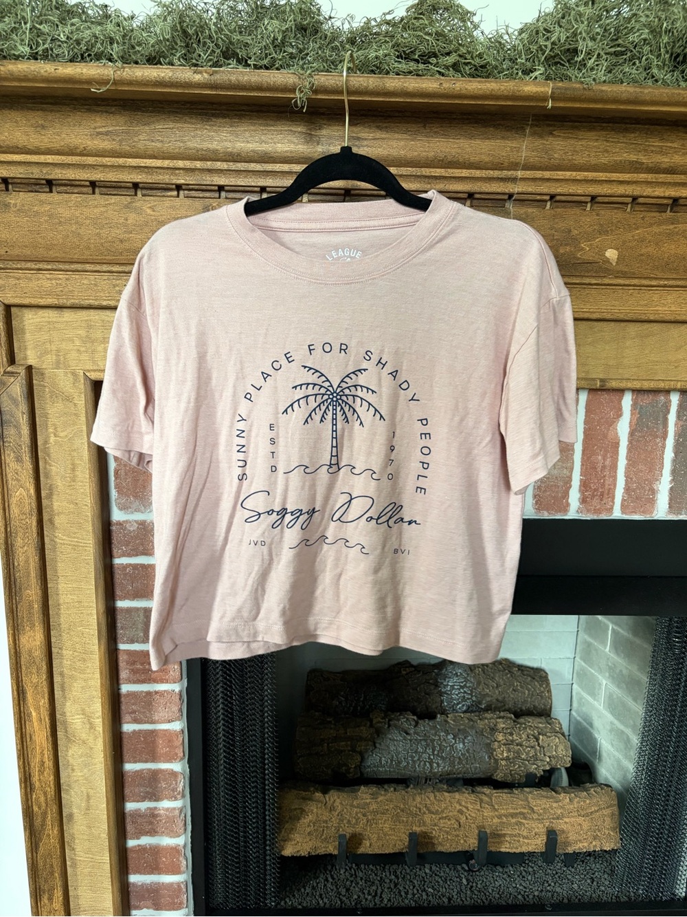 League Light Pink Soggy Dollar Short Sleeve Tee